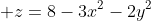  z=8-3x^2-2y^2