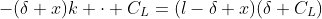-(\delta x)k \cdot C_L=(l-\delta x)(\delta C_L)