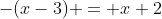 -(x-3) = x+2~,~x < 3~\implies~ x = \frac12