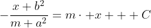 -\frac{x b^2}{m a^2}=m\cdot x + C