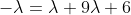 -\lambda=\lambda+9\lambda+6