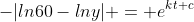 -|ln60-lny| = e^{kt+c}