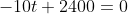 -10t+2400=0