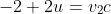 -2+2u=v_2c