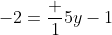 -2=\frac {1}{5}y-1