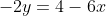 -2y=4-6x