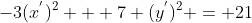 -3(x^{'})^2 + 7 (y^{'})^2 = 21