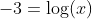 -3=\log(x)