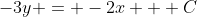 -3y = -2x + C