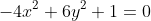 -4x^2+6y^2+1=0