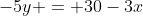 -5y = 30-3x