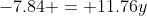 -7.84 = 11.76y