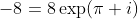 -8=8\exp(\pi i)