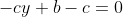 -cy+b-c=0