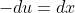 -du=dx