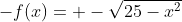 -f(x)= -\sqrt{25-x^2}