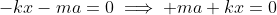 -kx-ma=0\implies ma+kx=0