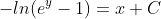 -ln(e^y-1)=x+C