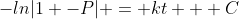 -ln|1 -P| = kt + C