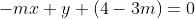-mx+y+(4-3m)=0