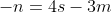 -n=4s-3m