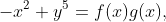 -x^2+y^5=f(x)g(x),