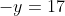 -y=17