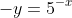 -y=5^{-x}