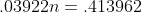 .03922n=.413962