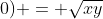 K(x,y;0) = \sqrt{xy}