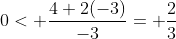 0< \frac{4+2(-3)}{-3}= \frac{2}{3}