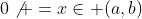 0\not =x\in (a,b)