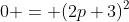 0 = (2p+3)^2