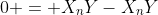 0 = X_{n}Y-X_{n}Y