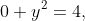 0+y^{2}=4,
