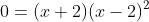 0=(x+2)(x-2)^2