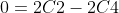 0=2C2-2C4