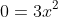 0=3x^2