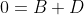 0=B+D