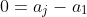 0=a_j-a_1