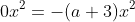0x^2=-(a+3)x^2