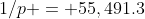 1/p = 55,491.3