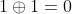 1\oplus1=0