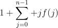 1+\sum_{j=0}^{n-1} jf(j)