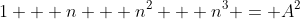 1 + n + n^2 + n^3 = A^2