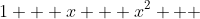 1 + x + x^2 + ~...~ = \frac{1}{1 - x} = 10