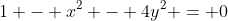 1 - x^2 - 4y^2 = 0