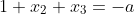 1+x_2+x_3=-a