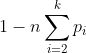 1-n\sum^{k}_{i=2}p_i