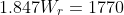 1.847W_r=1770
